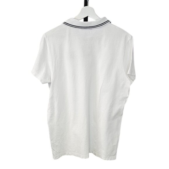 Roberto Cavalli Class Mens Short Sleeve Henley Polo Shirt, White - Picture 4 of 8